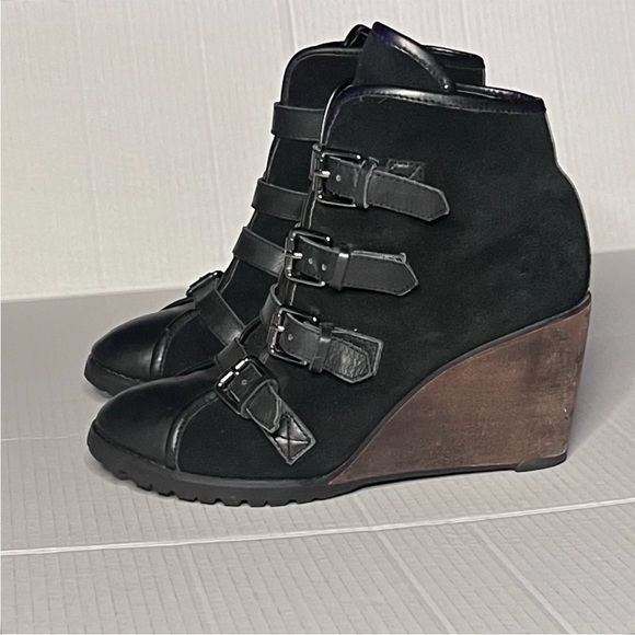 NYLA Laurena Belted Wedge Booties - Picture 3 of 10